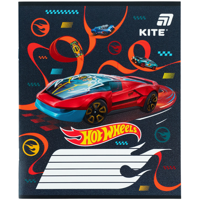 Зошит шкільний Kite Hot Wheels HW26-235, 12 аркушів, коса лінія
