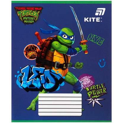 Зошит шкільний Kite Ninjia Turtles NT26-235, 12 аркушів, коса лінія