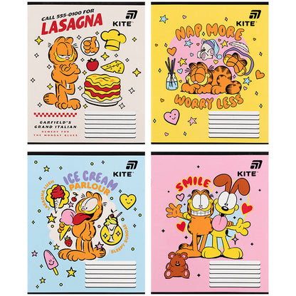 Зошит шкільний Kite Garfield GF26-235, 12 аркушів, коса лінія