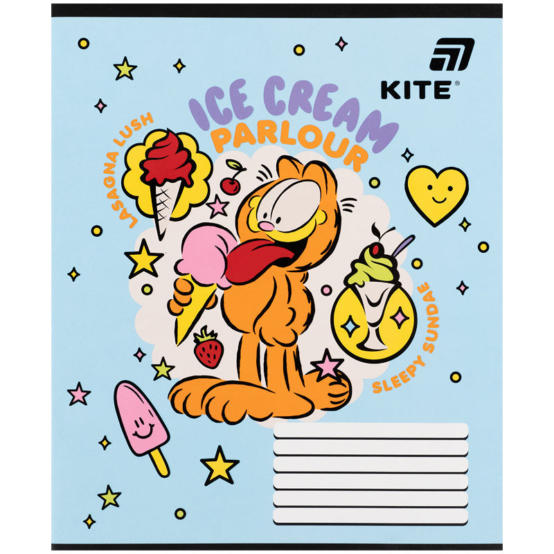 Зошит шкільний Kite Garfield GF26-235, 12 аркушів, коса лінія