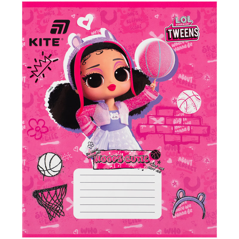 Зошит шкільний Kite LOL LO26-235, 12 аркушів, коса лінія