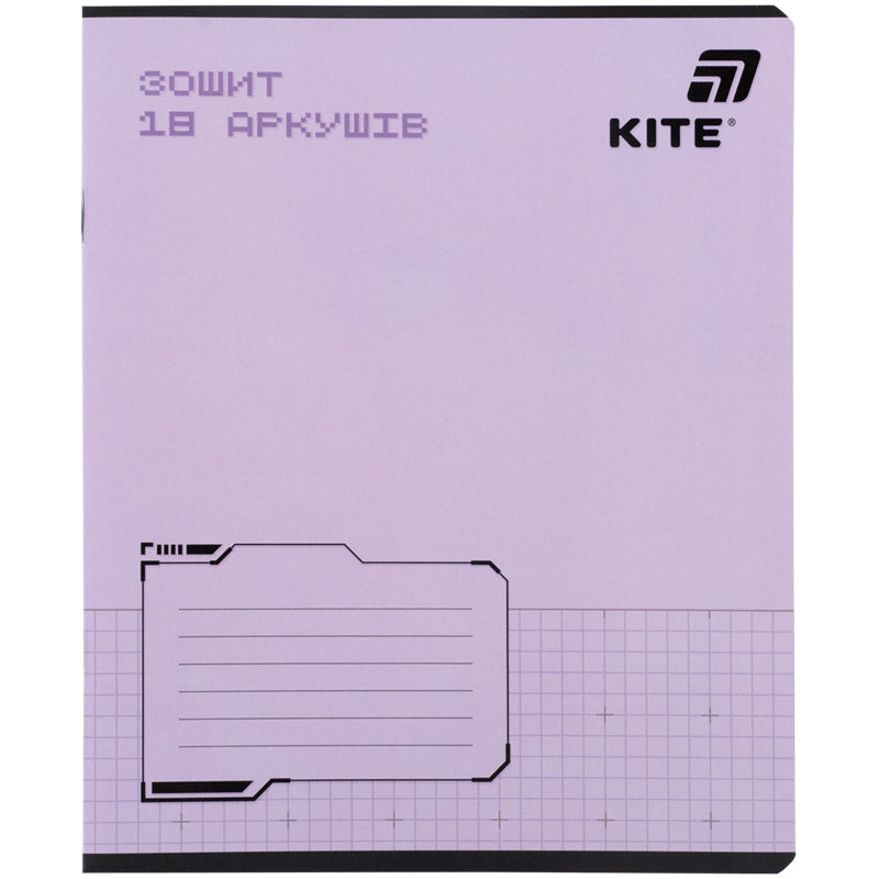 Зошит шкільний Kite One color K26-236-1, 18 аркушів, клітинка
