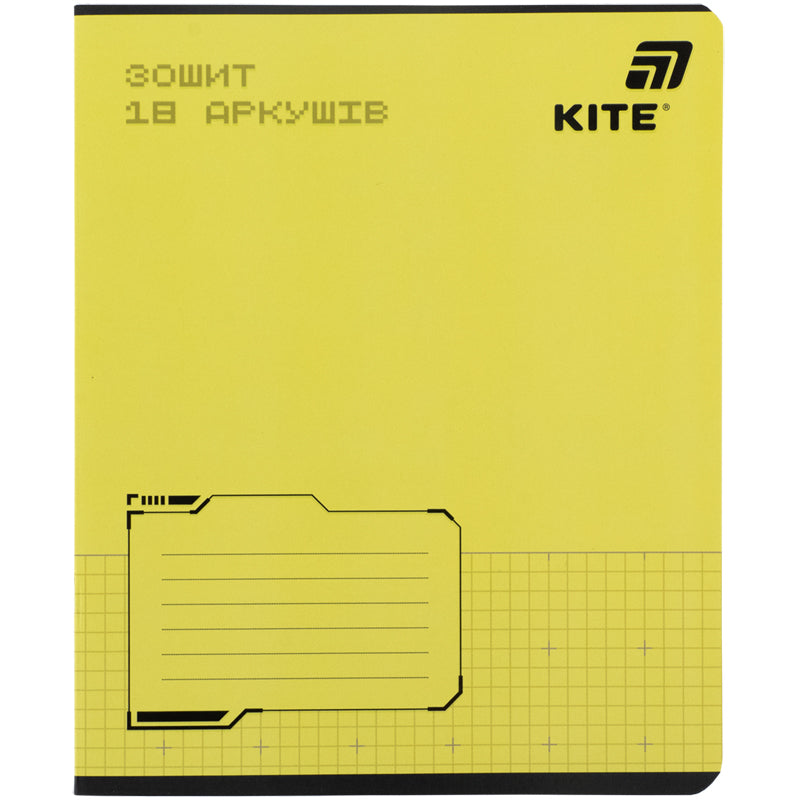 Зошит шкільний Kite One color K26-236-1, 18 аркушів, клітинка