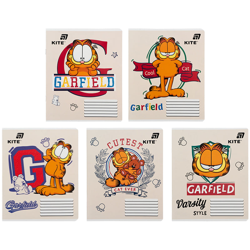 Зошит шкільний Kite Garfield GF26-236, 18 аркушів, клітинка