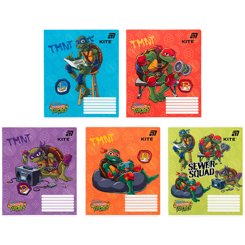 Зошит шкільний Kite Ninjia Turtles NT26-236, 18 аркушів, клітинка