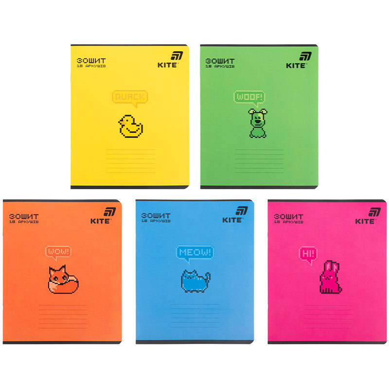 Зошит шкільний Kite One color K26-237-1, 18 аркушів, лінія