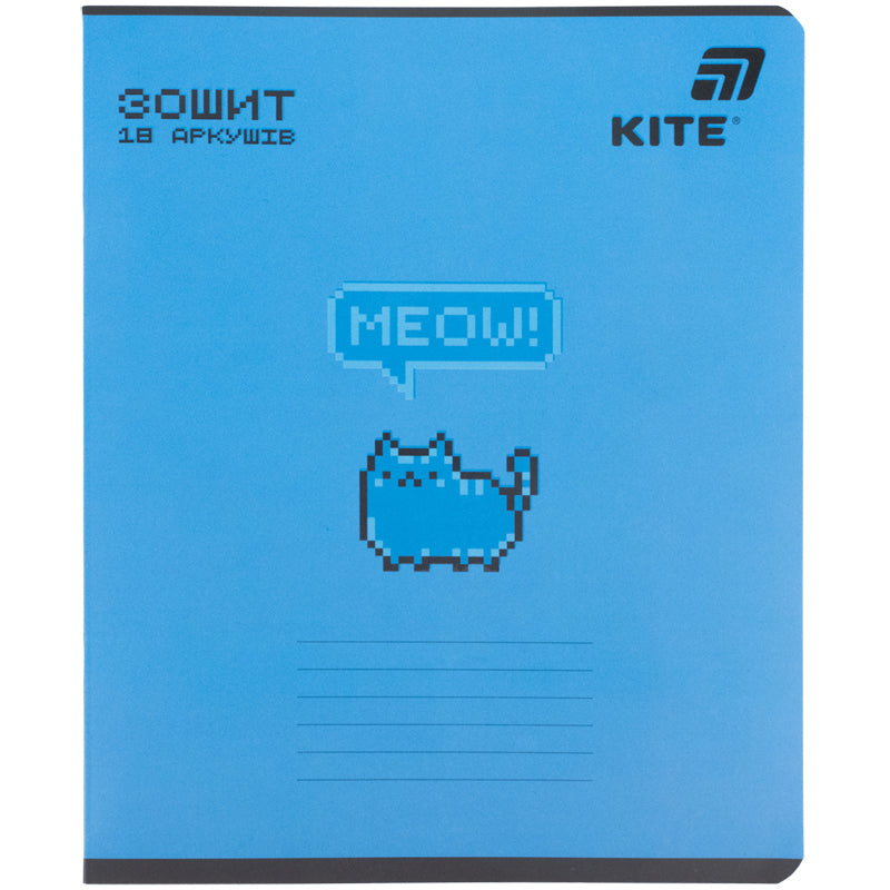 Зошит шкільний Kite One color K26-237-1, 18 аркушів, лінія