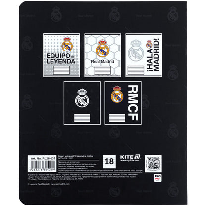 Зошит шкільний Kite  Real Madrid  RL26-237, 18 аркушів, лінія