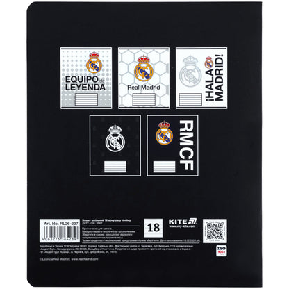 Зошит шкільний Kite  Real Madrid  RL26-237, 18 аркушів, лінія