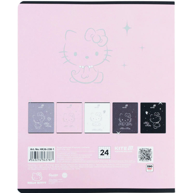 Зошит шкільний Kite Hello Kitty HK26-238-1, 24 аркуші, клітинка