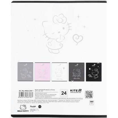 Зошит шкільний Kite Hello Kitty HK26-238-1, 24 аркуші, клітинка