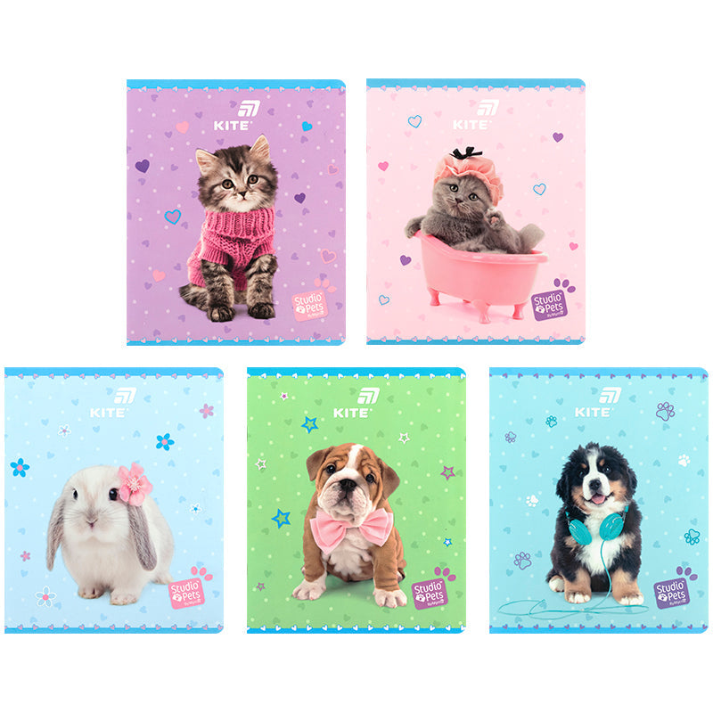 Зошит шкільний Kite Studio Pets SP26-238, 24 аркуші, клітинка