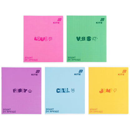 Зошит шкільний Kite One Color K26-239-1, 24 аркуші, лінія
