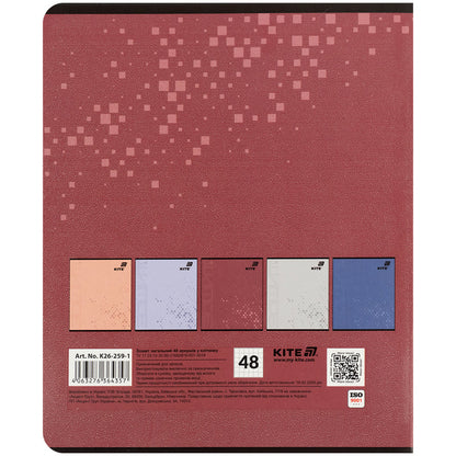 Зошит шкільний Kite One Color K26-259-1, 48 аркушів, клітинка