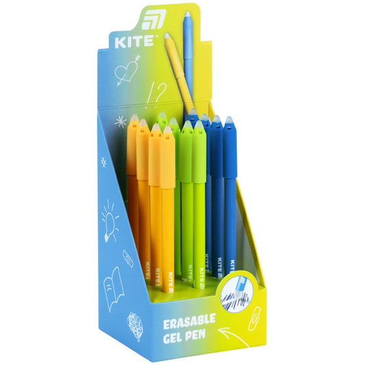 Ручка гелева "пиши-стирай" Kite Color K26-350-2, синя
