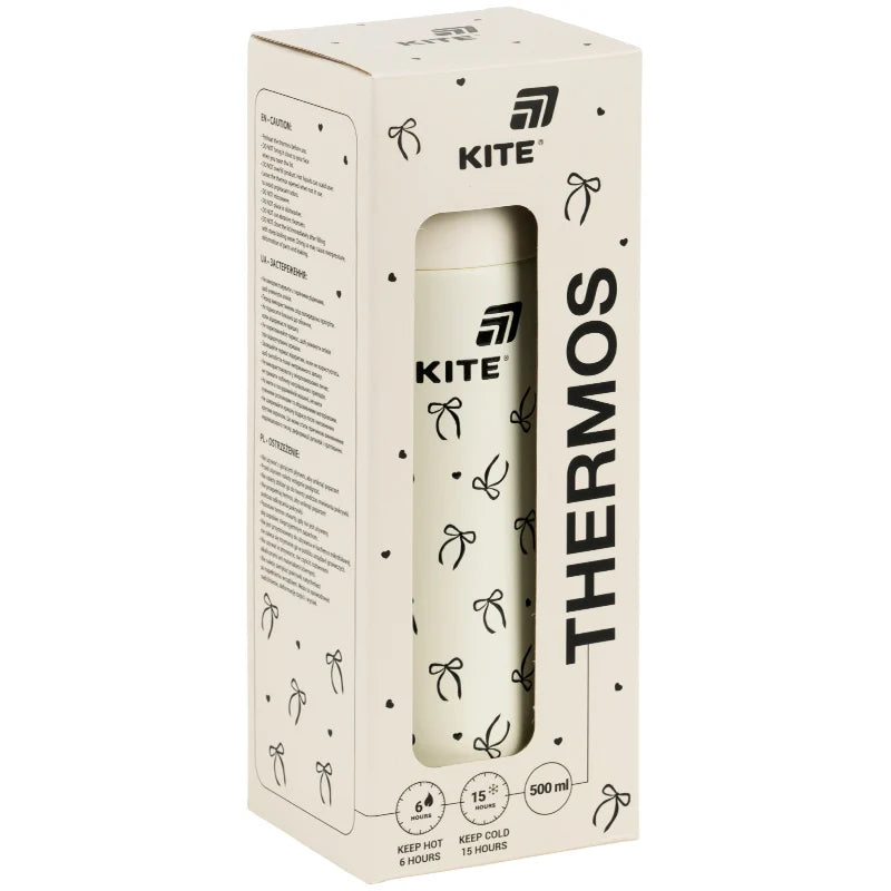 Термос Kite K26-1222-3, 500 мл, бежевий