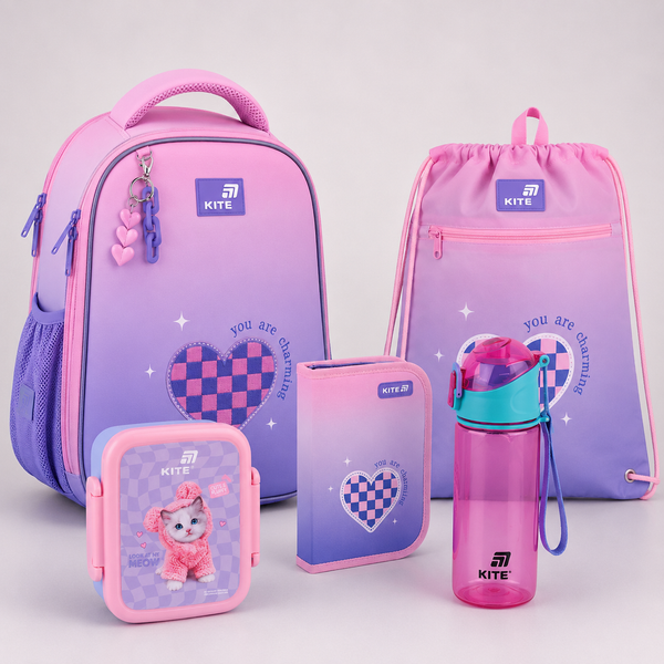 Шкільний набір Kite 5 в 1 Education Charming SET_K26-555S-4