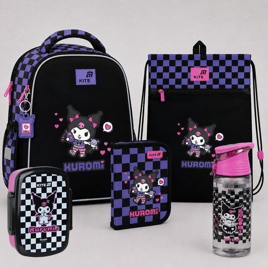 Шкільний набір Kite 5 в 1 Education Kuromi SET_HK26-555S-3